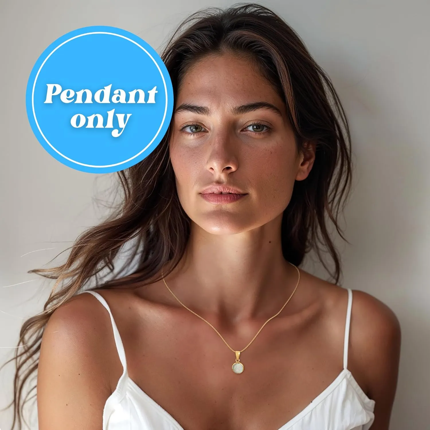 14K Gold Opal Pendant for Women - Solid Gold Pendant - Dainty Gold pendant - Gold Pendant - Everyday Pendant for Women - Gold Dainty Pendant for Women - Opal Jewelry