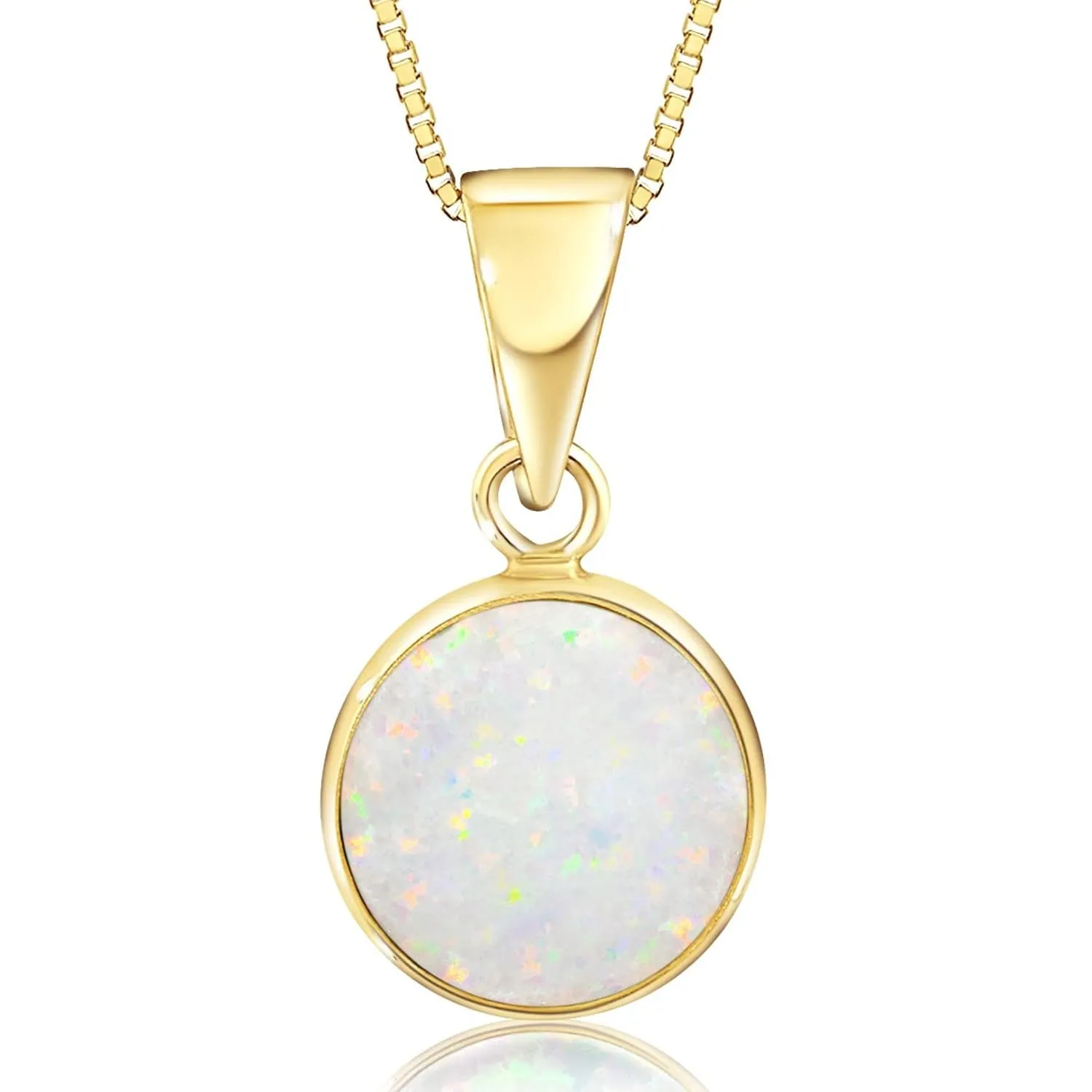 14K Gold Opal Pendant for Women - Solid Gold Pendant - Dainty Gold pendant - Gold Pendant - Everyday Pendant for Women - Gold Dainty Pendant for Women - Opal Jewelry