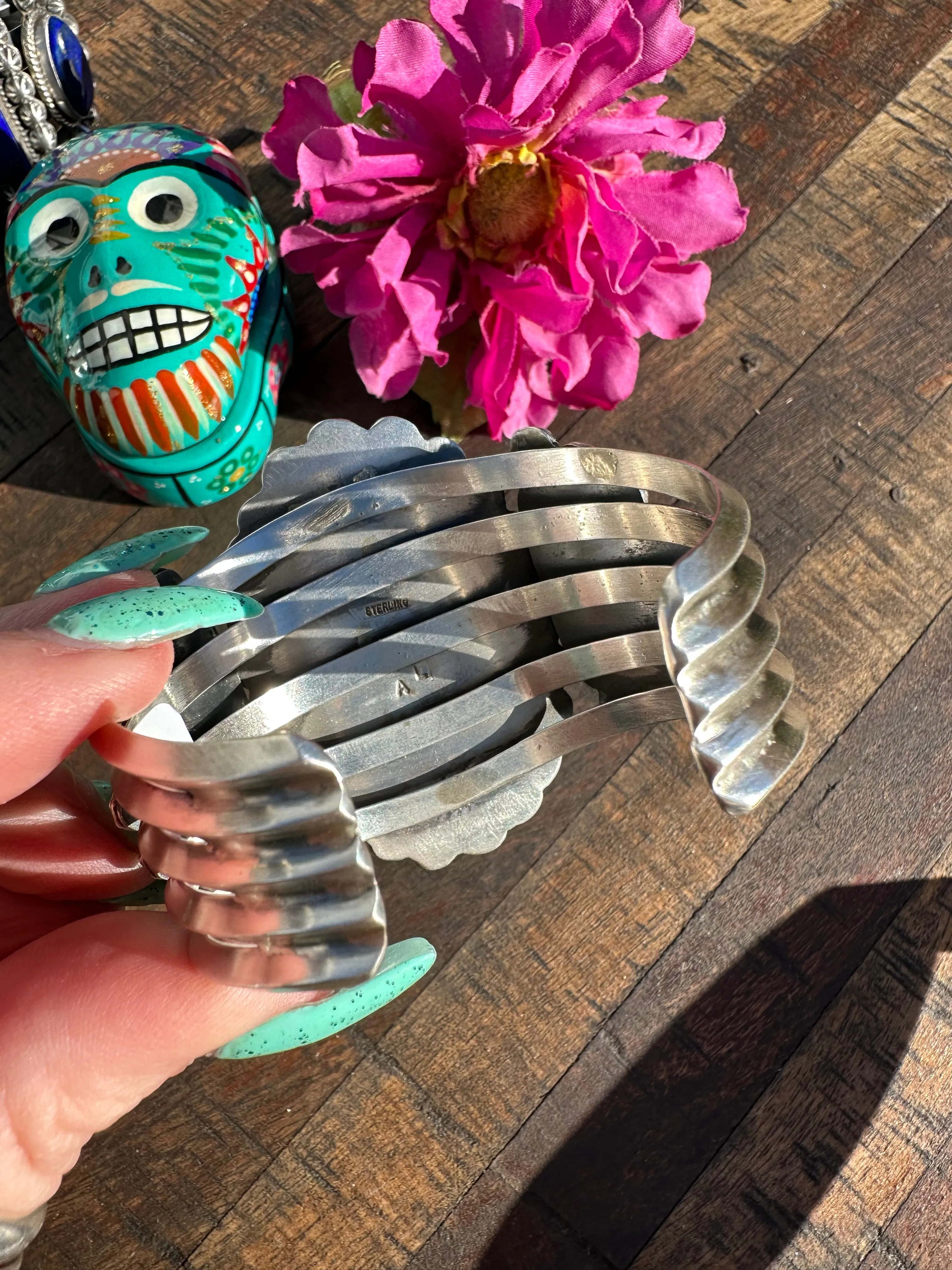 3 Stone White Buffalo Cuff