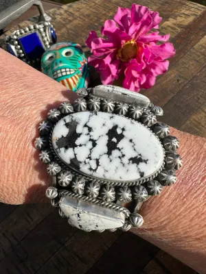 3 Stone White Buffalo Cuff