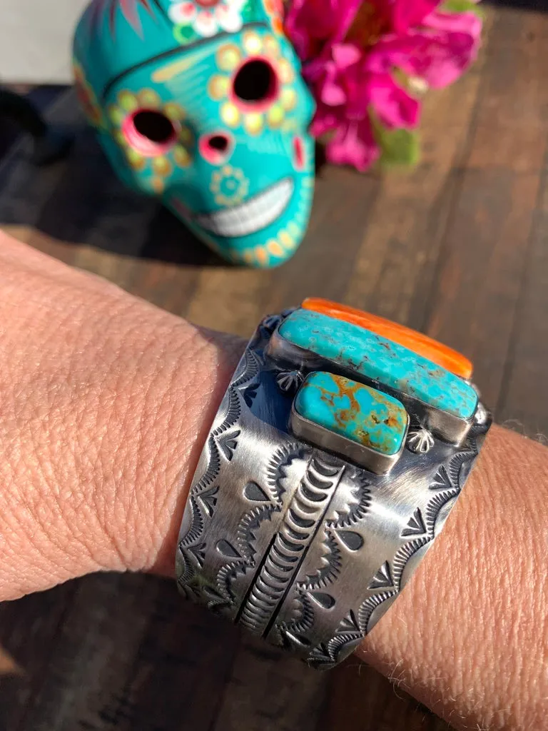 5 Stone Kingman and Orange Spiny Cuff