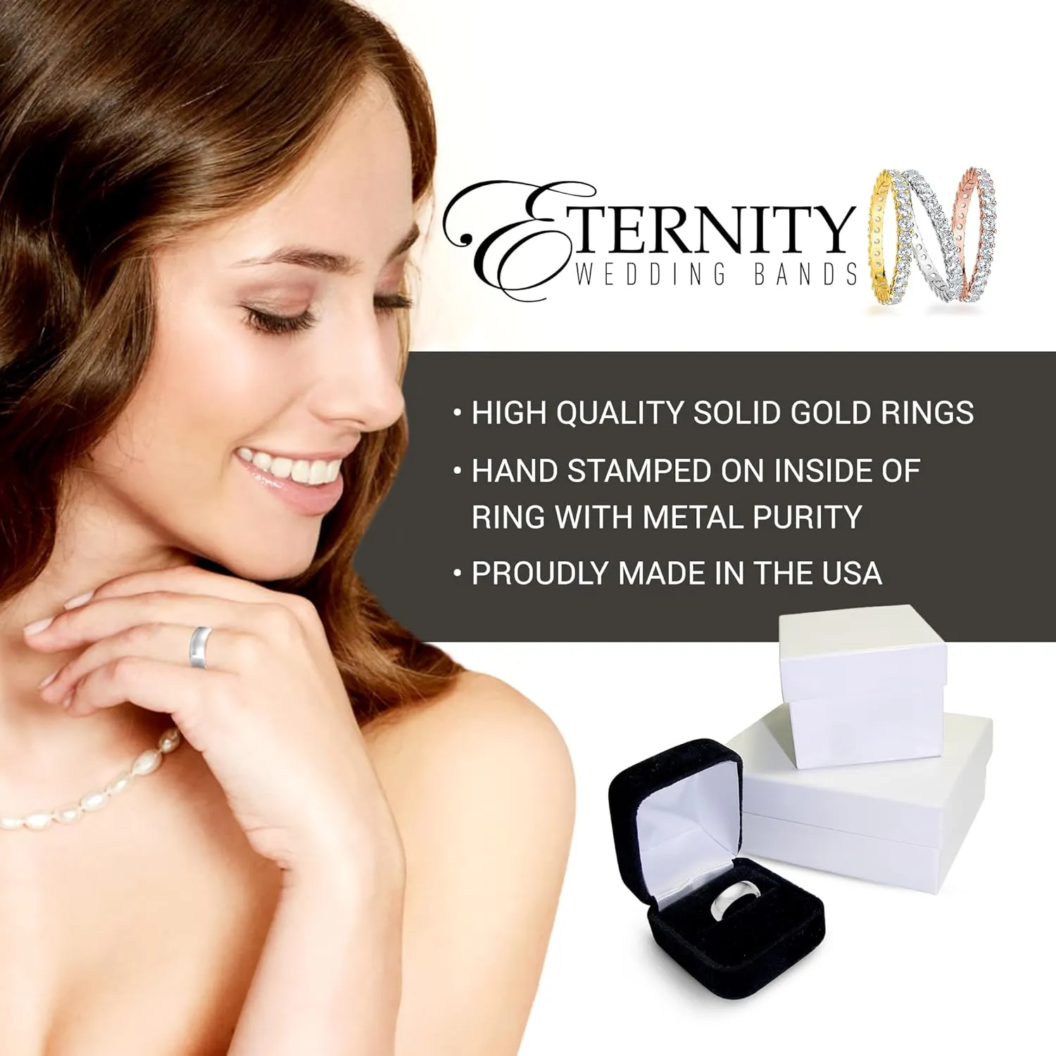 6mm Solid Gold Wedding Bands for Women or Men, 10k or 14k Gold Rings, Comfort Fit Womens and Mens Wedding Ring - Premium Collection from EWB