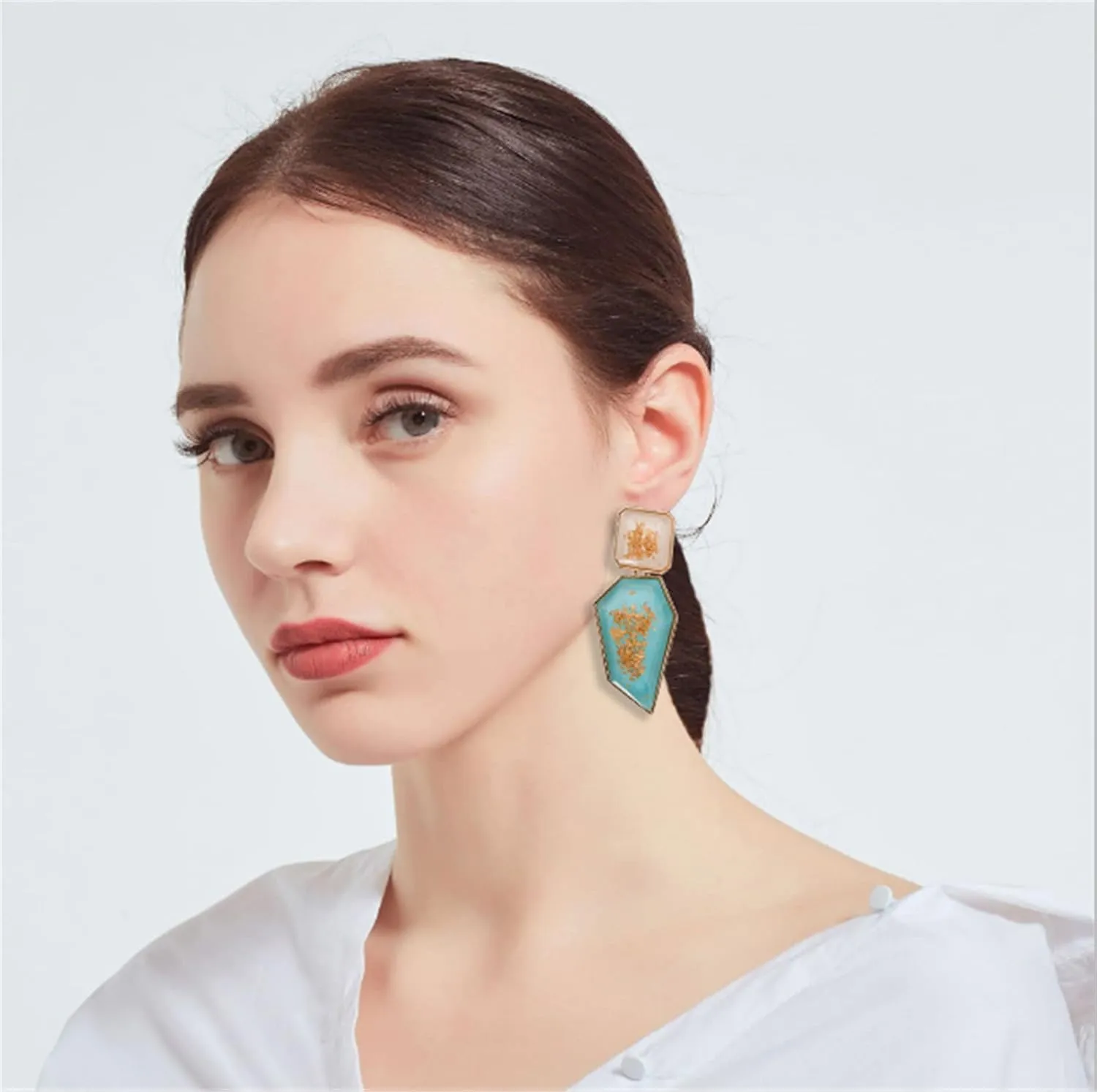 Acrylic Dangle Earrings for Women Statement Geometric Earrings Drop Earrings