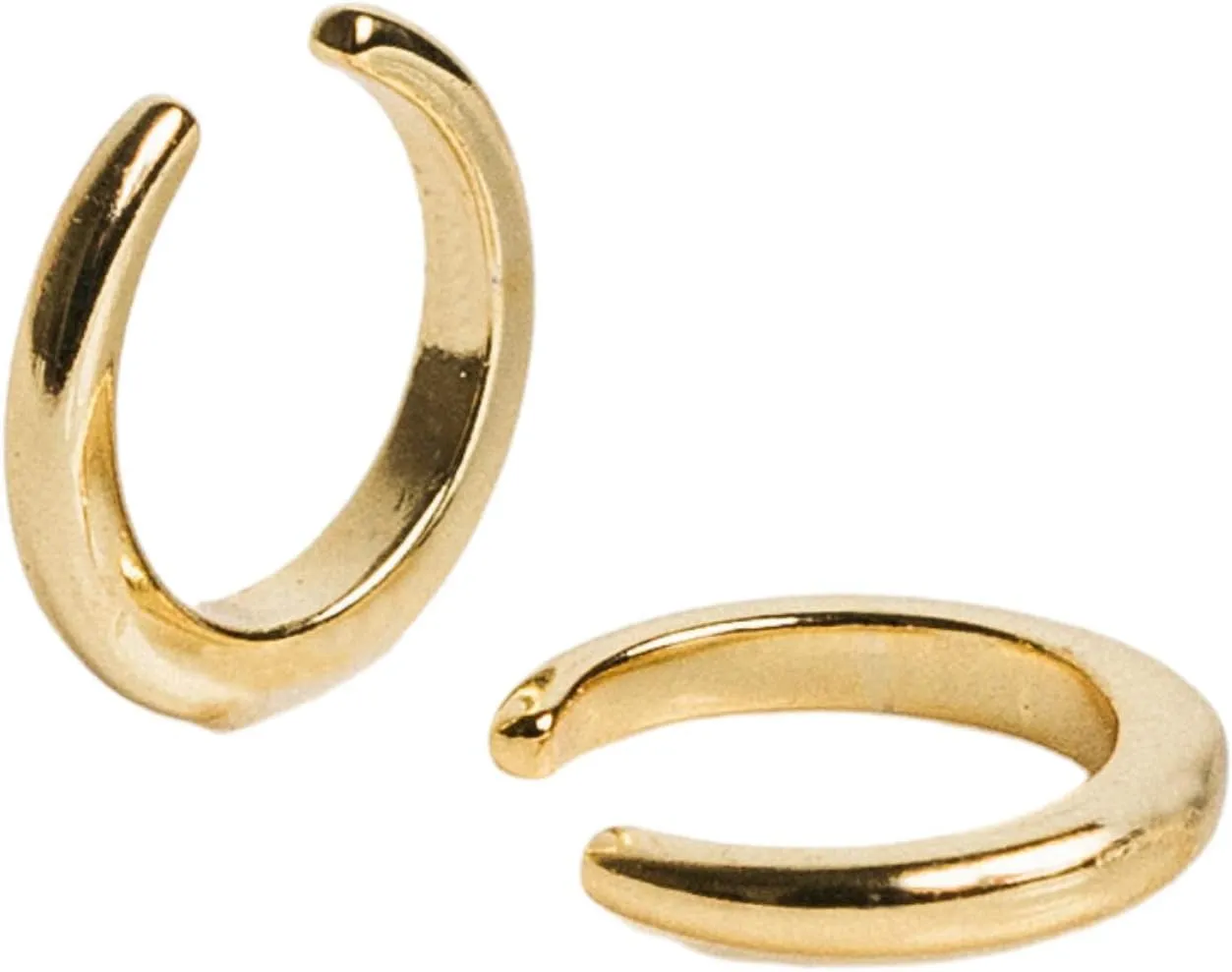 CAITLYNMINIMALIST 18k Gold Plated Sterling Silver No Piercing Clip On Cartilage Cleo Ear Cuff Earrings for Women