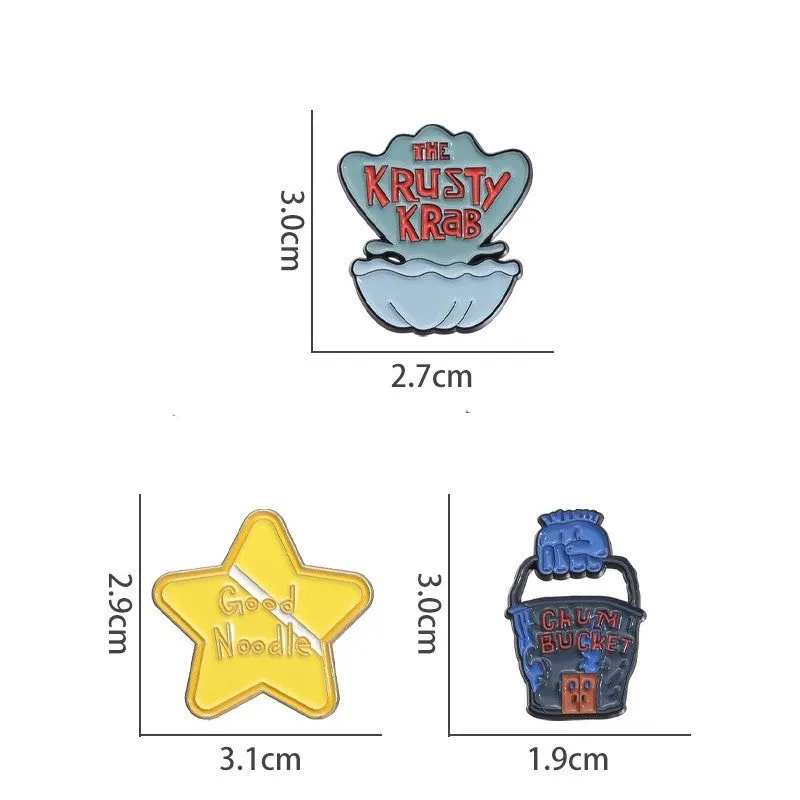 Cartoon Style Cute Pentagram Letter Shell Alloy Stamping Stoving Varnish Plating Unisex Brooches