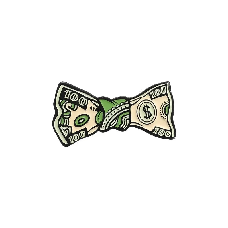 Cartoon Style Punk Cowboy Style Lips Dollar Alloy Stamping Stoving Varnish Plating Unisex Brooches