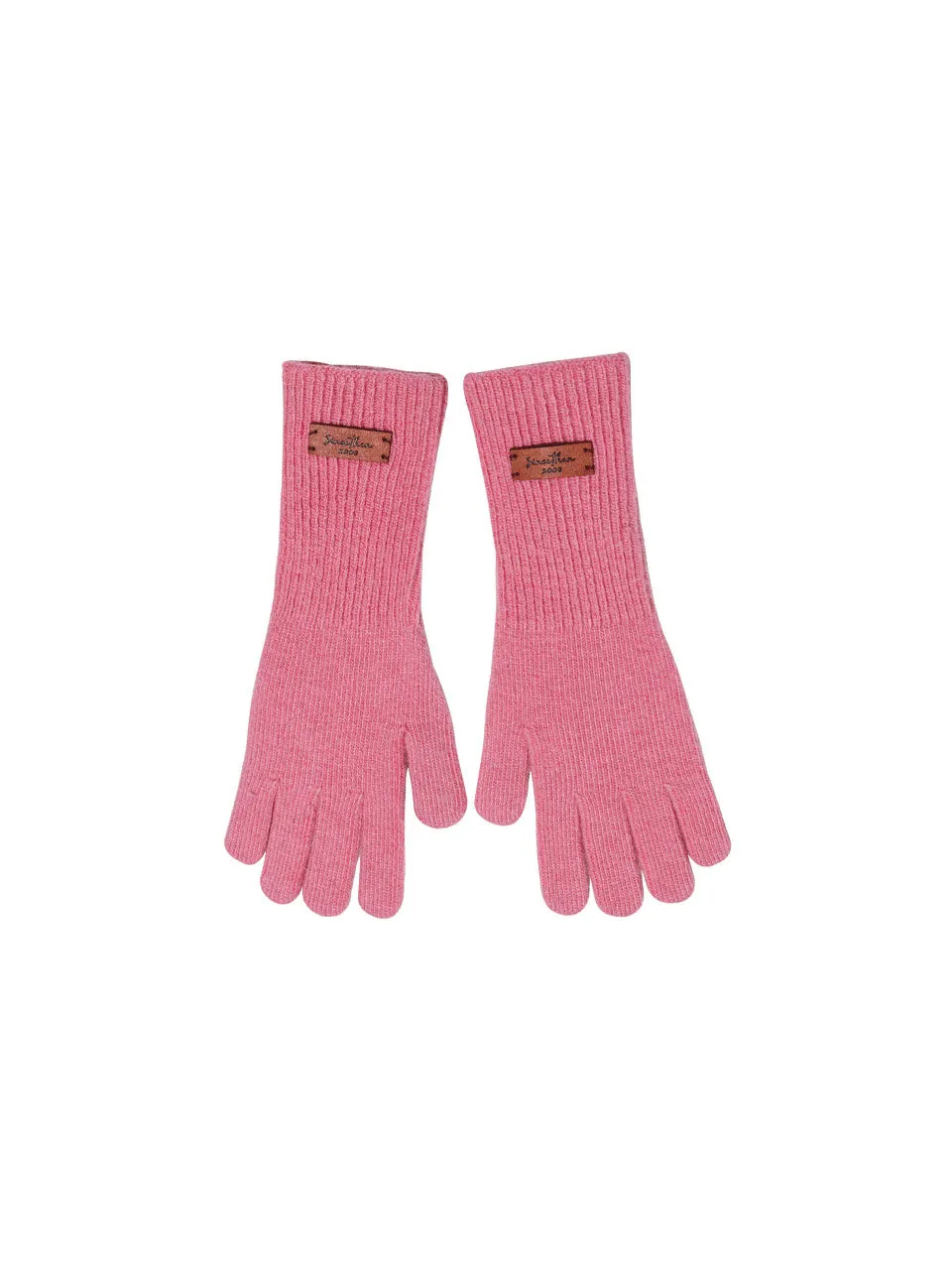 Day-wool knit gloves