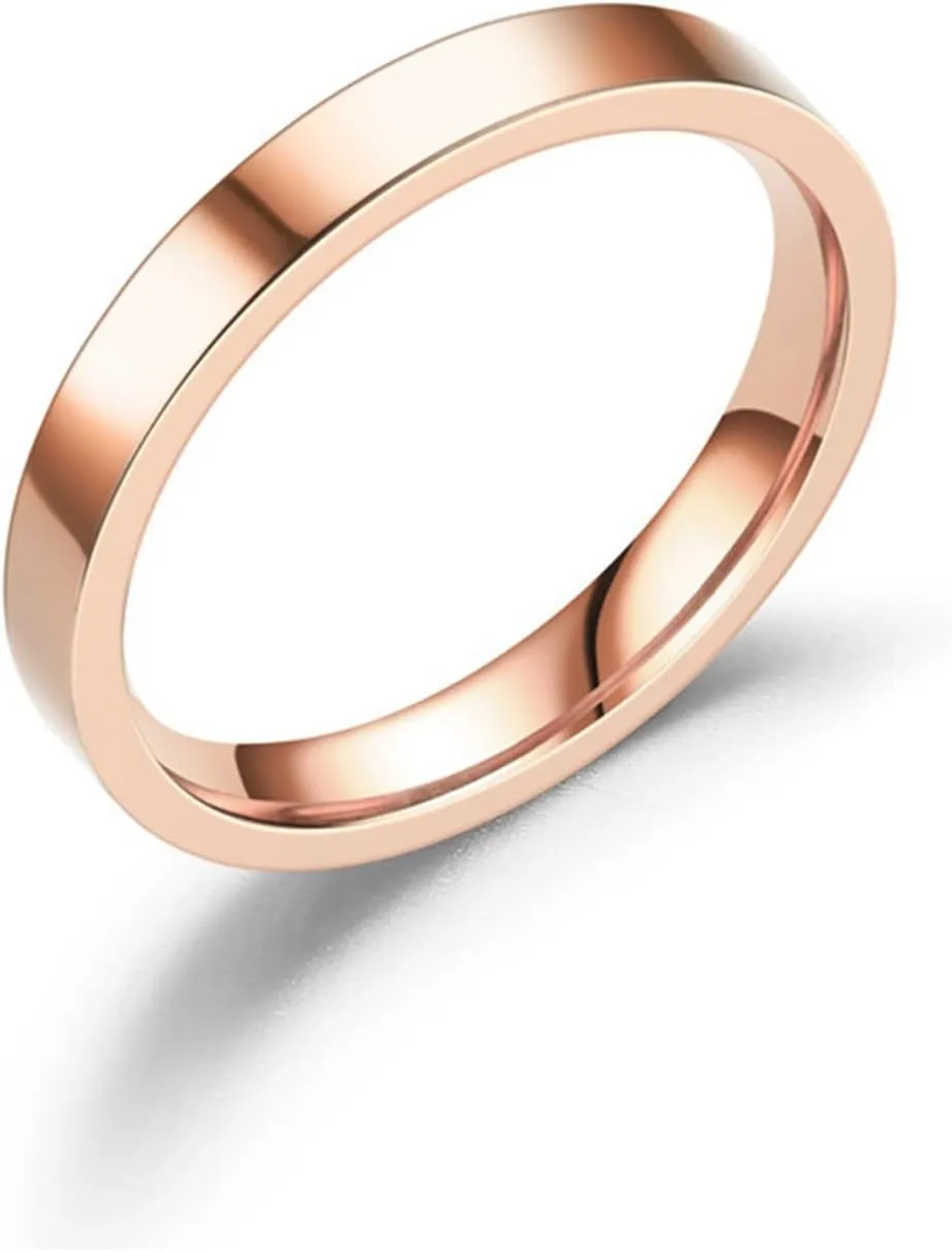 Dome Polished Midi Ring Simple for Men Women Wedding Classic Jewelry Stainless Steel Stackable Band Stacking Rings