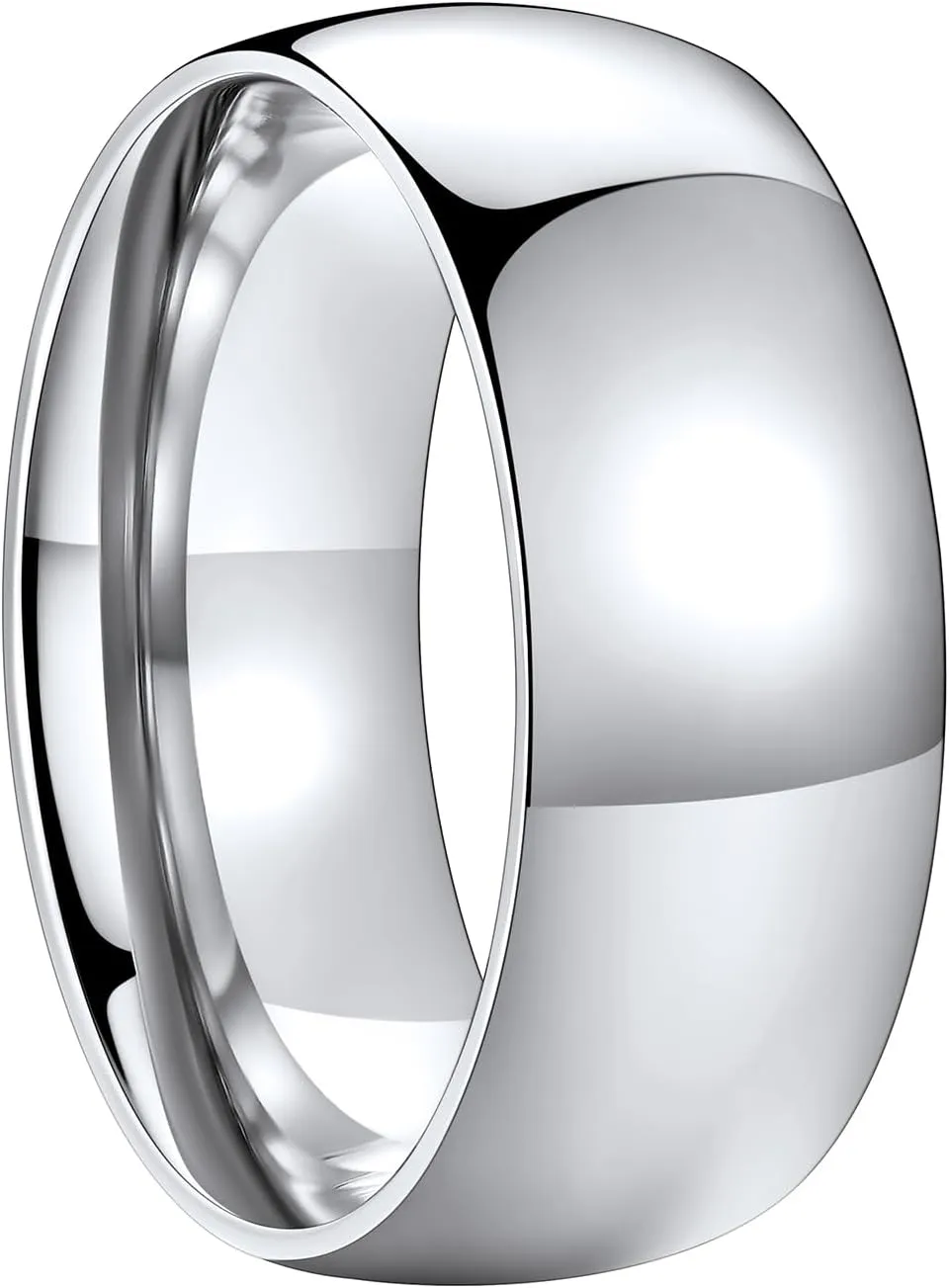 FaithHeart Band Rings 2/4/6/8 mm Width Stainless Steel/18K Gold Plated Polished Wedding Bands for Men Woman Personalized Customizable Gifts