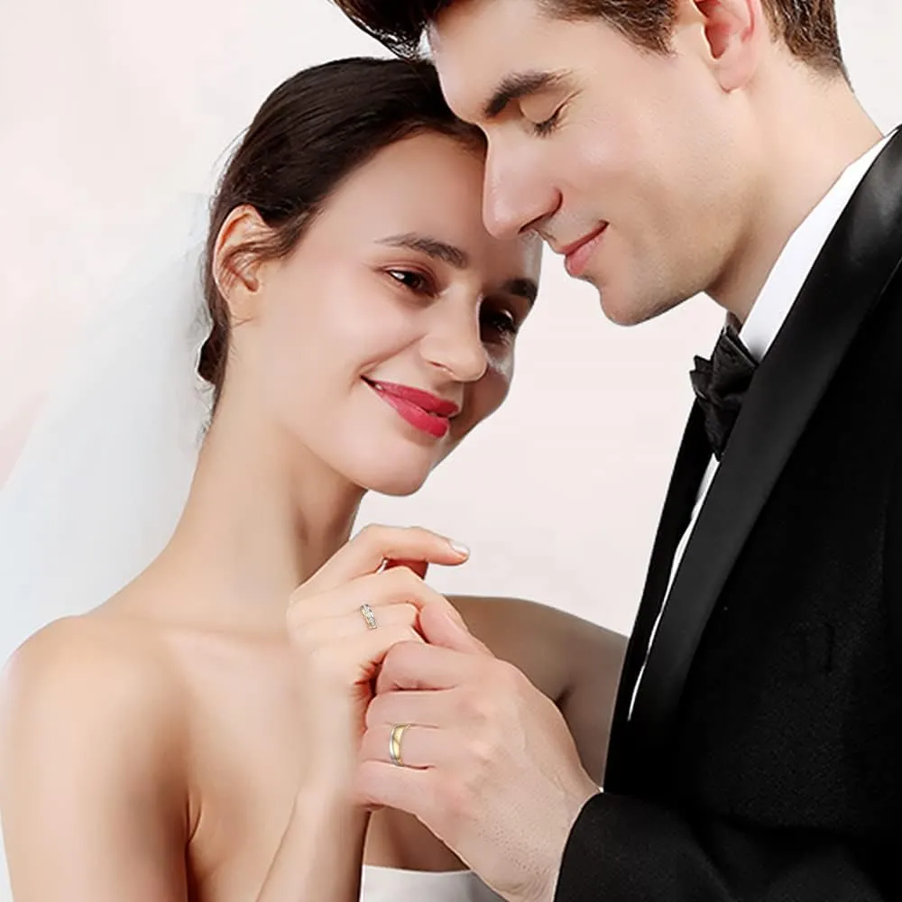 Gifts for Couples Personalized Promise Rings for Couples Engagement Bands Rings for Him and Her Custom Couples Rings Set Matching Rings