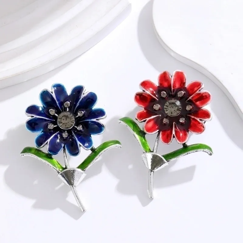 IG Style Simple Style Leaf Plant Flower Alloy Inlay Rhinestones Pearl Unisex Brooches