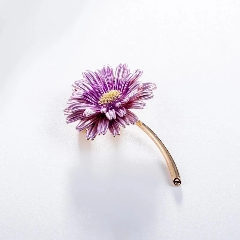 Korean Style Pin Flower Alloy Stoving Varnish Other Women'S Brooches