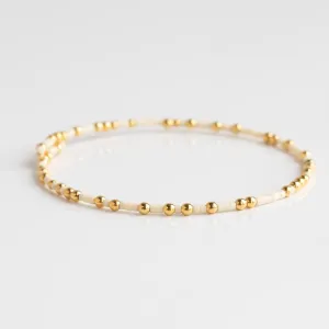 Lenny & Eva Confetti Bangles in Delicate Miyuki Glass and Gold Plated Beads, 2-3mm Collections