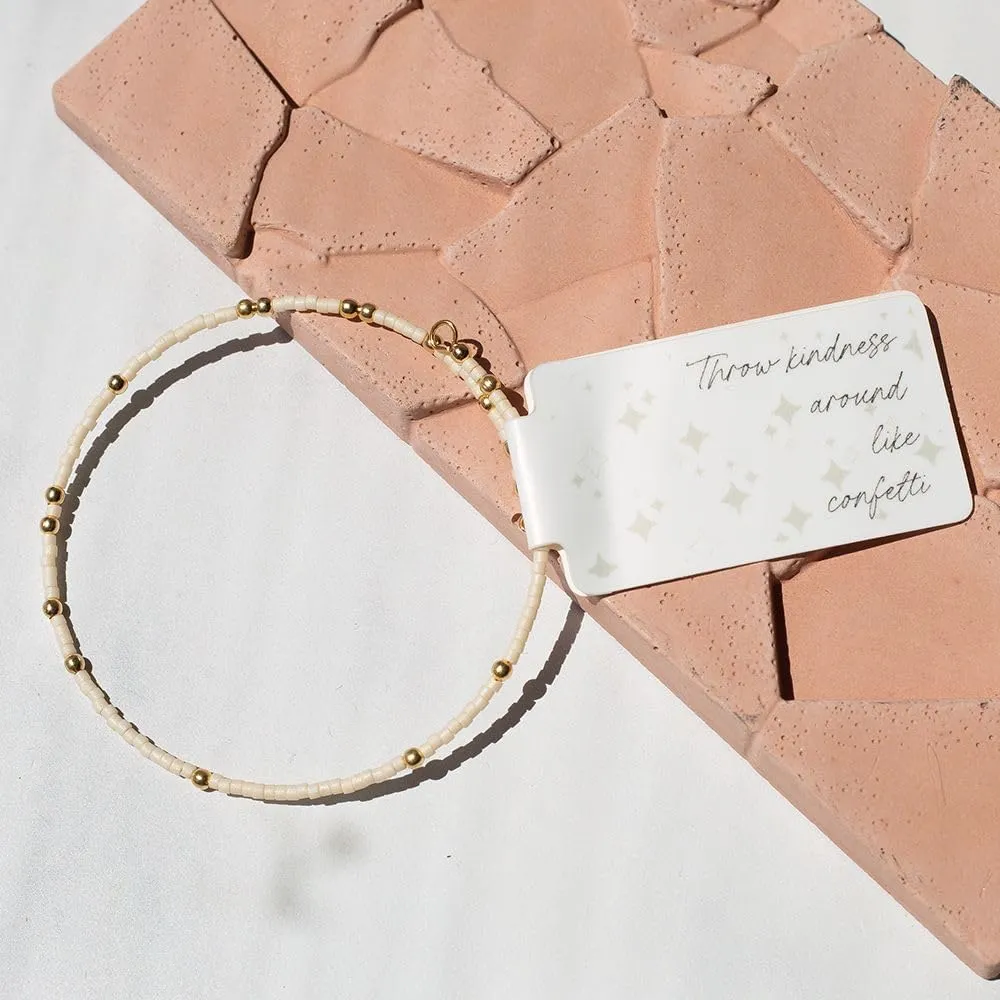 Lenny & Eva Confetti Bangles in Delicate Miyuki Glass and Gold Plated Beads, 2-3mm Collections