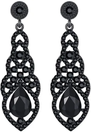 mecresh Women's Alloy Teardrop Crystal Chandelier Dangle Earrings