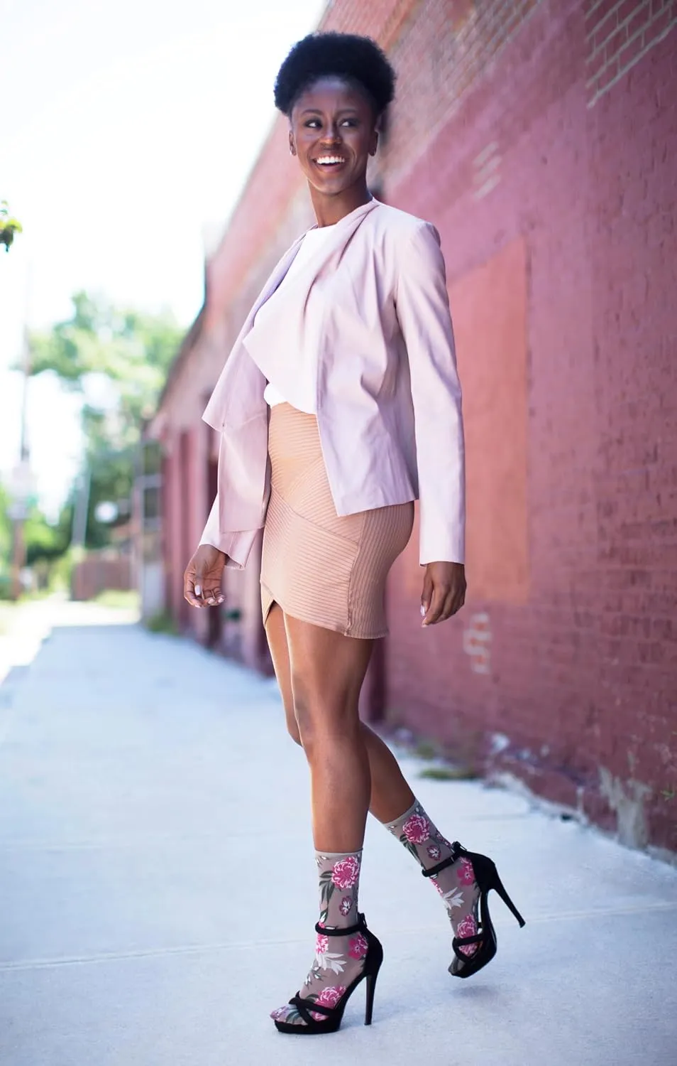 MeMoi Botanic Bunches Sheer See-Through Anklet Socks