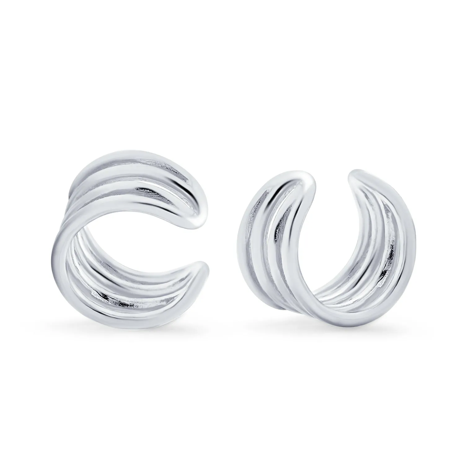 Minimalist Geometric Ear Cuff Cartilage Clip Wrap Helix Earrings 14K Gold Plated