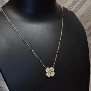 Neck chain flower pendant for Girls women_Anti tarnish
