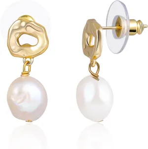Pearl Drop Dangle Earrings - Freshwater Pearl Jewelry for Bride, Women & Girls - Box Packed