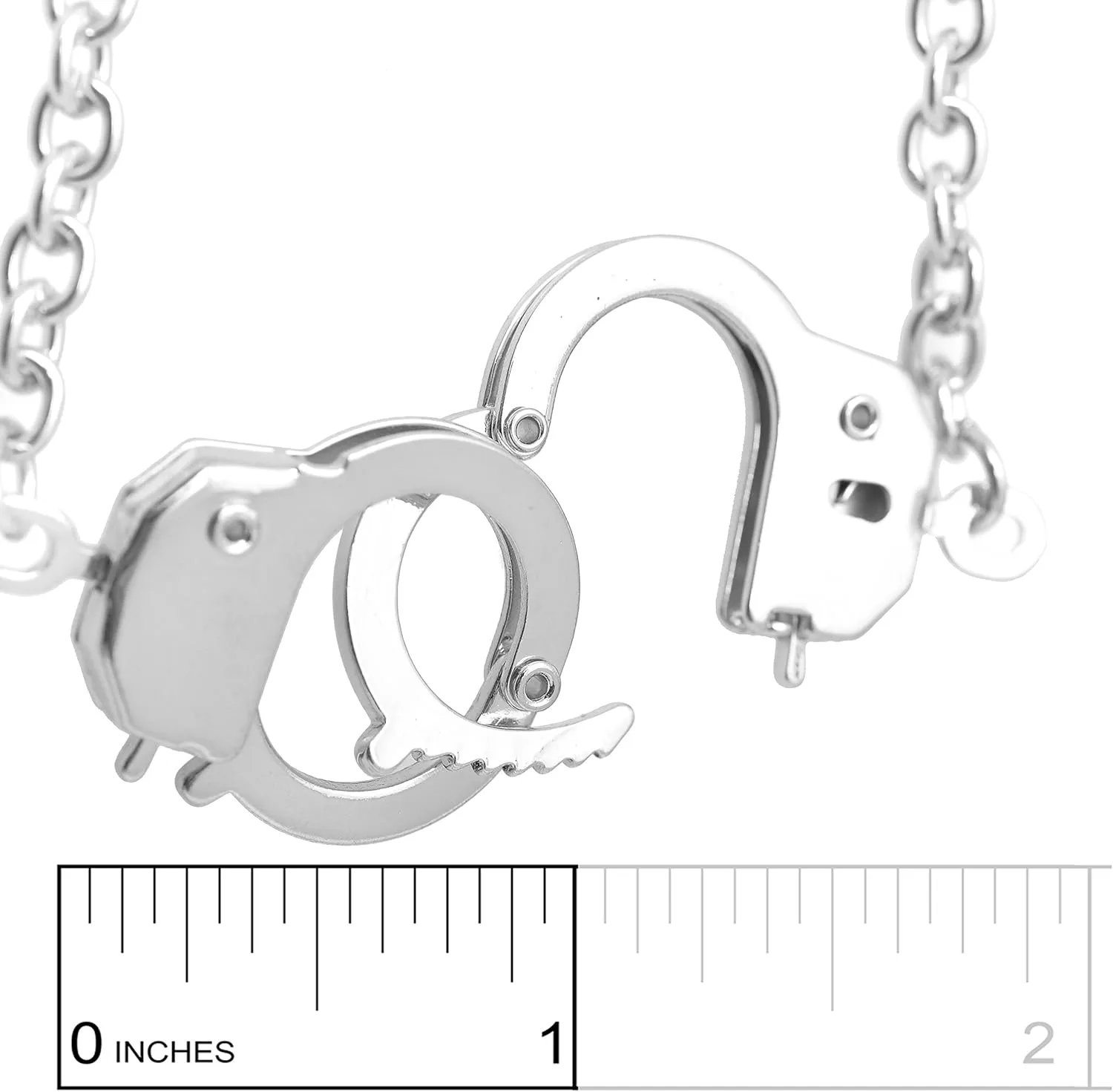 Spinningdaisy Silver Plated High Gloss Handcuffs Anklet Ankle Bracelet