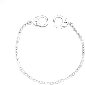 Spinningdaisy Silver Plated High Gloss Handcuffs Anklet Ankle Bracelet