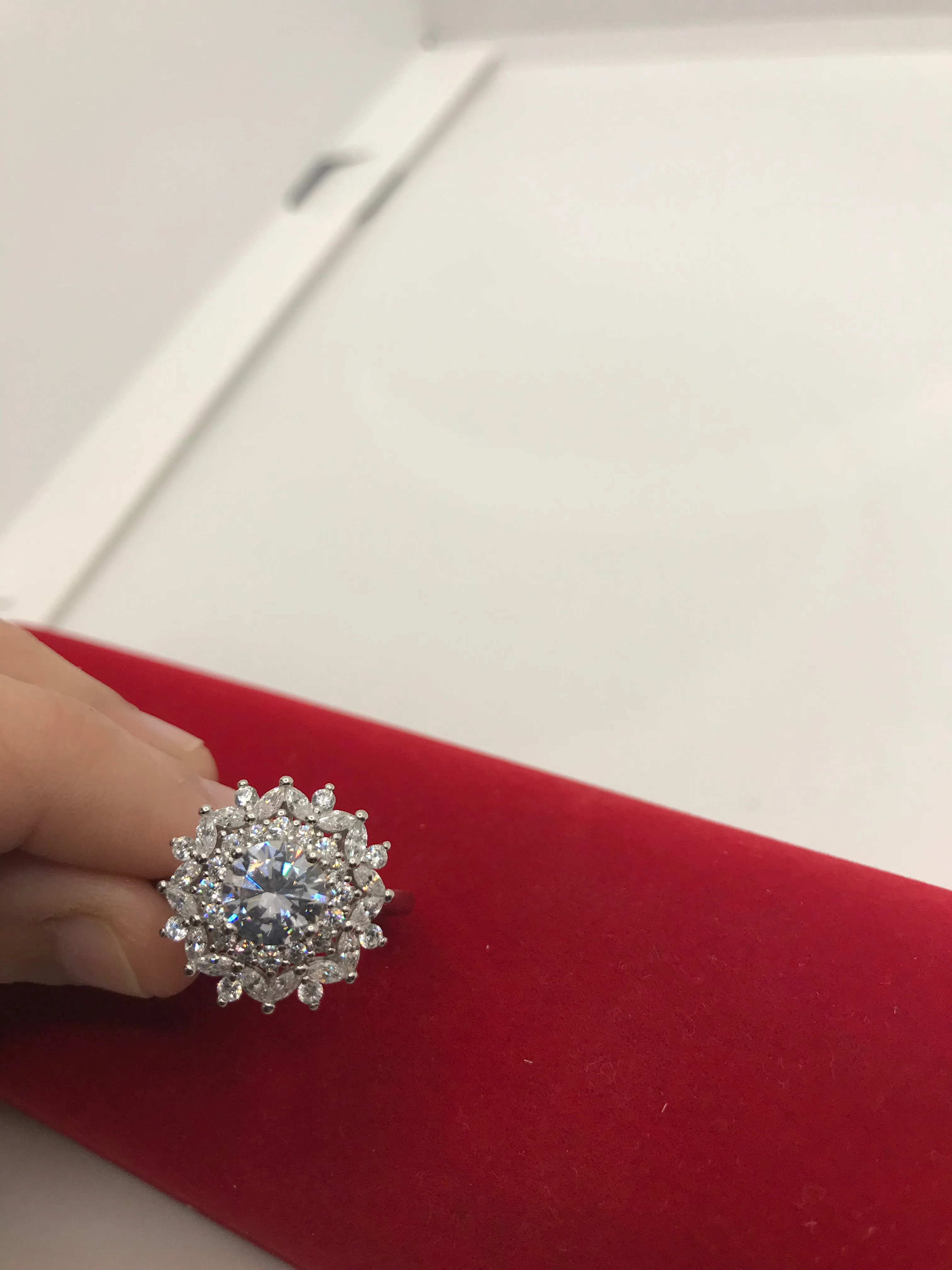 Sterling silver flower ring