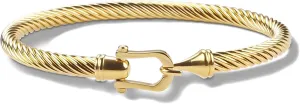 Tiyad Stainless Steel Cable Bracelets for Women Twisted Cable Bracelet with Hook Clasp Fashion Link Bracelets for Cuff Bangles